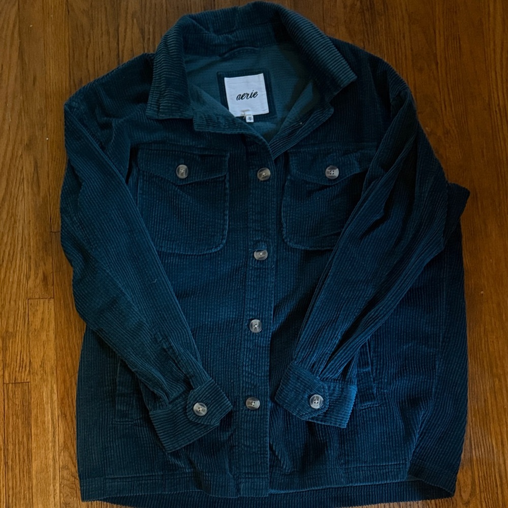 Aerie Teal Corduroy Jacket